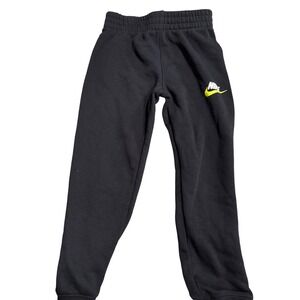 Nike Kids Black Joggers Sweatpants Activewear Logo 4-5 Years